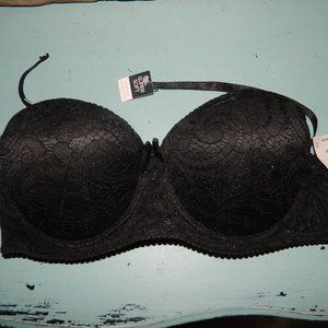Marilyn Monroe Black Strapless Convertible Bra 36C (HH-28)